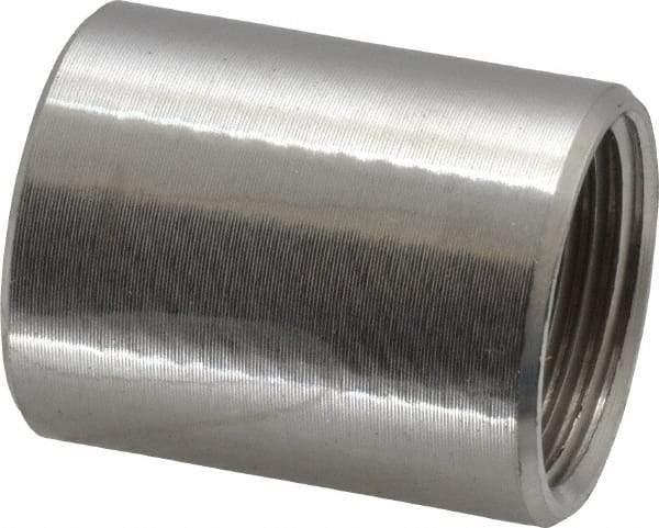 Merit Brass - 3/4" Grade 304 Stainless Steel Pipe Coupling - FNPT x FNPT End Connections, 150 psi - Americas Industrial Supply