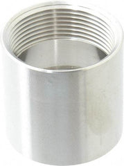 Merit Brass - 1-1/2" Grade 304 Stainless Steel Pipe Coupling - FNPT x FNPT End Connections, 150 psi - Americas Industrial Supply
