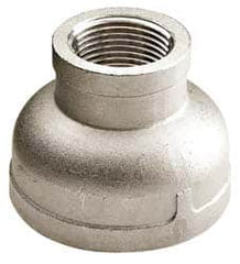 Value Collection - 1-1/2 x 1-1/4" Grade 304 Stainless Steel Pipe Reducer Coupling - FNPT x FNPT End Connections, 150 psi - Americas Industrial Supply