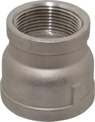 Merit Brass - 1-1/2 x 1-1/4" Grade 304 Stainless Steel Pipe Reducer Coupling - FNPT x FNPT End Connections, 150 psi - Americas Industrial Supply