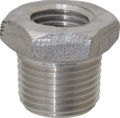Value Collection - 3/8 x 1/4" Grade 304 Stainless Steel Pipe Hex Bushing - MNPT x FNPT End Connections, 150 psi - Americas Industrial Supply
