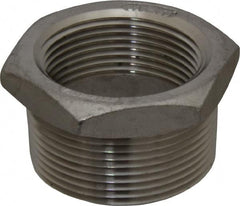 Value Collection - 1-1/2 x 1-1/4" Grade 304 Stainless Steel Pipe Hex Bushing - MNPT x FNPT End Connections, 150 psi - Americas Industrial Supply
