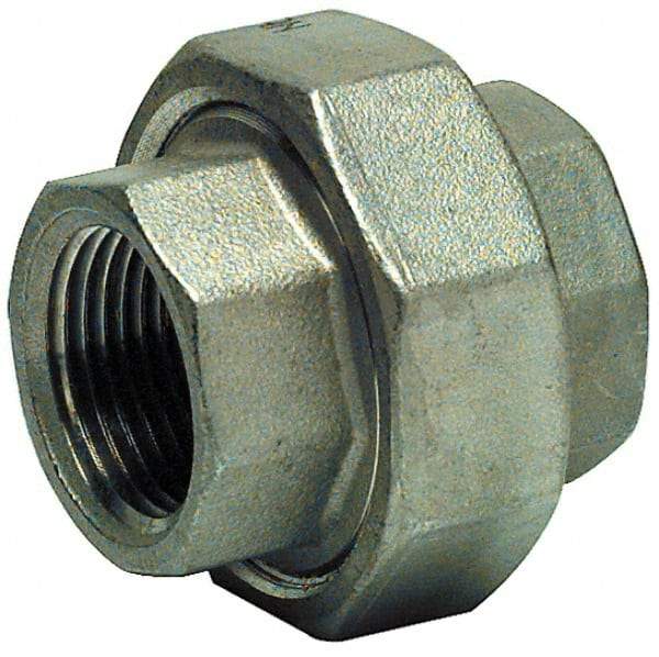 Merit Brass - 2-1/2" Grade 316 Stainless Steel Pipe Union - FNPT x FNPT End Connections, 150 psi - Americas Industrial Supply