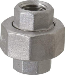Merit Brass - 1/4" Grade 304 Stainless Steel Pipe Union - FNPT x FNPT End Connections, 150 psi - Americas Industrial Supply