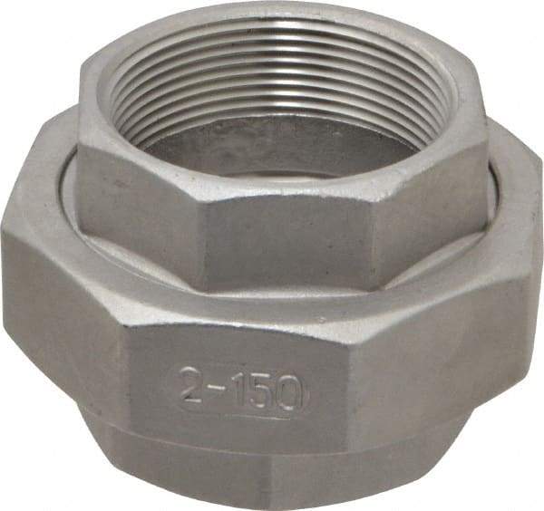 Merit Brass - 2" Grade 304 Stainless Steel Pipe Union - FNPT x FNPT End Connections, 150 psi - Americas Industrial Supply