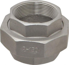 Merit Brass - 2" Grade 304 Stainless Steel Pipe Union - FNPT x FNPT End Connections, 150 psi - Americas Industrial Supply