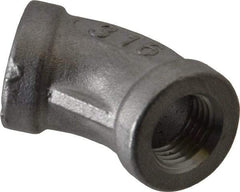 Merit Brass - 1/4" Grade 316 Stainless Steel Pipe 45° Elbow - FNPT x FNPT End Connections, 150 psi - Americas Industrial Supply