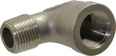 Merit Brass - 3/8" Grade 316 Stainless Steel Pipe 90° Street Elbow - FNPT x MNPT End Connections, 150 psi - Americas Industrial Supply