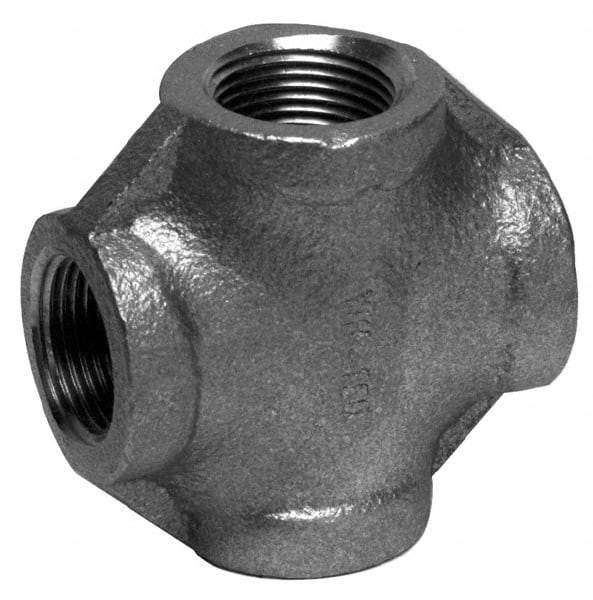 Merit Brass - 1/8" Grade 316 Stainless Steel Pipe Cross - FNPT End Connections, 150 psi - Americas Industrial Supply