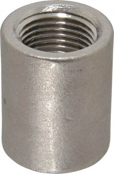 Merit Brass - 1/2" Grade 316 Stainless Steel Pipe Coupling - FNPT x FNPT End Connections, 150 psi - Americas Industrial Supply