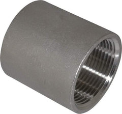 Merit Brass - 1-1/4" Grade 316 Stainless Steel Pipe Coupling - FNPT x FNPT End Connections, 150 psi - Americas Industrial Supply