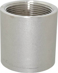 Merit Brass - 1-1/2" Grade 316 Stainless Steel Pipe Coupling - FNPT x FNPT End Connections, 150 psi - Americas Industrial Supply