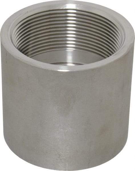 Merit Brass - 2" Grade 316 Stainless Steel Pipe Coupling - FNPT x FNPT End Connections, 150 psi - Americas Industrial Supply