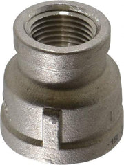 Merit Brass - 3/4 x 1/2" Grade 316 Stainless Steel Pipe Reducer Coupling - FNPT x FNPT End Connections, 150 psi - Americas Industrial Supply