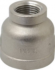 Merit Brass - 1 x 1/2" Grade 316 Stainless Steel Pipe Reducer Coupling - FNPT x FNPT End Connections, 150 psi - Americas Industrial Supply