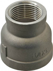Merit Brass - 1-1/4 x 1" Grade 316 Stainless Steel Pipe Reducer Coupling - FNPT x FNPT End Connections, 150 psi - Americas Industrial Supply