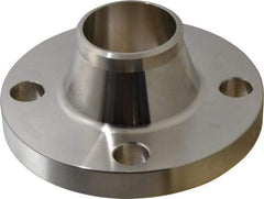 Merit Brass - 2" Pipe, 6" OD, Stainless Steel, Weld Neck Pipe Flange - 4-3/4" Across Bolt Hole Centers, 3/4" Bolt Hole, 150 psi, Grades 316 & 316L - Americas Industrial Supply