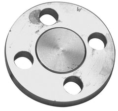 Merit Brass - 1-1/4" Pipe, 4-5/8" OD, Stainless Steel, Blind Pipe Flange - 3-1/2" Across Bolt Hole Centers, 5/8" Bolt Hole, 150 psi, Grades 316 & 316L - Americas Industrial Supply