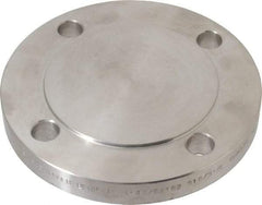 Merit Brass - 3" Pipe, 7-1/2" OD, Stainless Steel, Blind Pipe Flange - 6" Across Bolt Hole Centers, 3/4" Bolt Hole, 150 psi, Grades 316 & 316L - Americas Industrial Supply