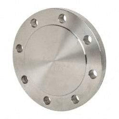 Merit Brass - 4" Pipe, 9" OD, Stainless Steel, Blind Pipe Flange - 7-1/2" Across Bolt Hole Centers, 3/4" Bolt Hole, 150 psi, Grades 316 & 316L - Americas Industrial Supply