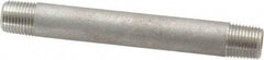 Merit Brass - Schedule 40, 1/8" Pipe x 3" Long, Grade 304/304L Stainless Steel Pipe Nipple - Welded & Threaded - Americas Industrial Supply