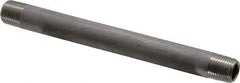 Merit Brass - Schedule 40, 1/8" Pipe x 4" Long, Grade 304/304L Stainless Steel Pipe Nipple - Welded & Threaded - Americas Industrial Supply