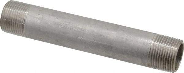 Merit Brass - Schedule 40, 3/4" Pipe x 5-1/2" Long, Grade 304/304L Stainless Steel Pipe Nipple - Welded & Threaded - Americas Industrial Supply
