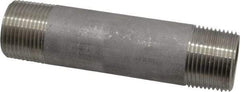 Merit Brass - Schedule 40, 1" Pipe x 5" Long, Grade 304/304L Stainless Steel Pipe Nipple - Welded & Threaded - Americas Industrial Supply