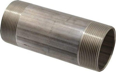 Merit Brass - Schedule 40, 2" Pipe x 5-1/2" Long, Grade 304/304L Stainless Steel Pipe Nipple - Welded & Threaded - Americas Industrial Supply