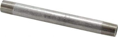 Merit Brass - Schedule 40, 3/8" Pipe x 6" Long, Grade 316/316L Stainless Steel Pipe Nipple - Welded & Threaded - Americas Industrial Supply