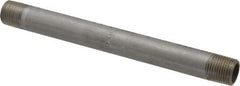 Merit Brass - Schedule 40, 1/2" Pipe x 8" Long, Grade 316/316L Stainless Steel Pipe Nipple - Welded & Threaded - Americas Industrial Supply