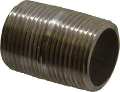 Merit Brass - Schedule 40, 3/4" Pipe x 1-3/8" Long, Grade 316/316L Stainless Steel Pipe Nipple - Welded & Threaded - Americas Industrial Supply