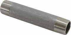 Merit Brass - Schedule 40, 3/4" Pipe x 5" Long, Grade 316/316L Stainless Steel Pipe Nipple - Welded & Threaded - Americas Industrial Supply