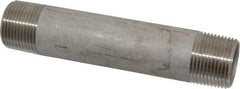 Merit Brass - Schedule 40, 1" Pipe x 6" Long, Grade 316/316L Stainless Steel Pipe Nipple - Welded & Threaded - Americas Industrial Supply