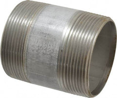 Merit Brass - Schedule 40, 3" Pipe x 4" Long, Grade 316/316L Stainless Steel Pipe Nipple - Welded & Threaded - Americas Industrial Supply