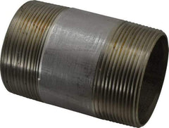 Merit Brass - Schedule 40, 3" Pipe x 5" Long, Grade 316/316L Stainless Steel Pipe Nipple - Welded & Threaded - Americas Industrial Supply