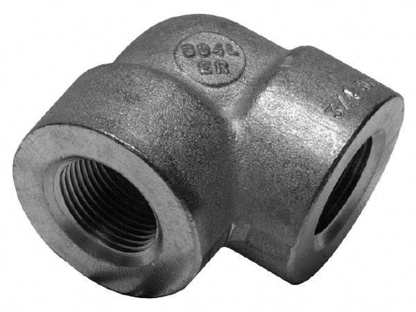 Merit Brass - 2" Grade 316/316L Stainless Steel Pipe 90° Elbow - FNPT x FNPT End Connections, 3,000 psi - Americas Industrial Supply