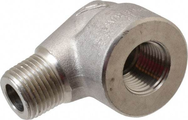 Value Collection - 1/2" Grade 316/316L Stainless Steel Pipe 90° Street Elbow - FNPT x MNPT End Connections, 3,000 psi - Americas Industrial Supply