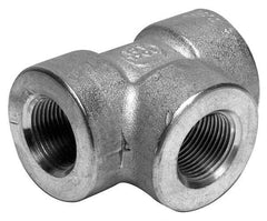 Merit Brass - 1-1/4" Grade 316/316L Stainless Steel Pipe Tee - FNPT x FNPT x FNPT End Connections, 3,000 psi - Americas Industrial Supply