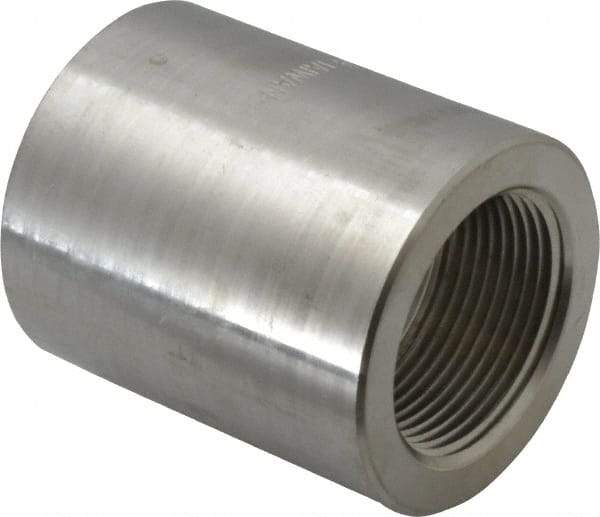 Merit Brass - 1-1/4" Grade 316/316L Stainless Steel Pipe Coupling - FNPT x FNPT End Connections, 3,000 psi - Americas Industrial Supply