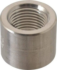 Merit Brass - 1/2" Grade 316/316L Stainless Steel Pipe Half Coupling - FNPT End Connections, 3,000 psi - Americas Industrial Supply