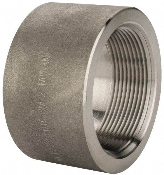 Merit Brass - 2" Grade 316/316L Stainless Steel Pipe Half Coupling - FNPT End Connections, 3,000 psi - Americas Industrial Supply