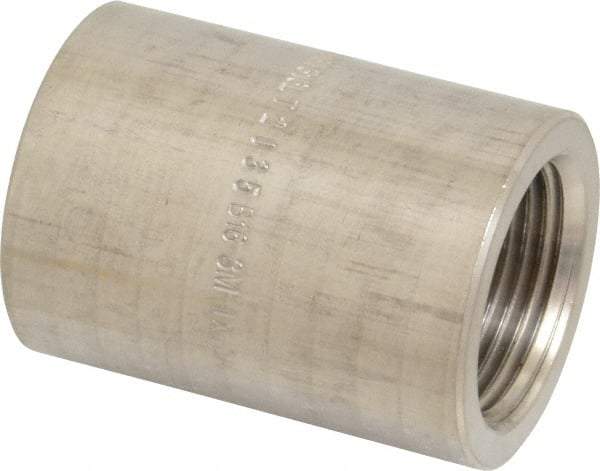 Merit Brass - 1 x 3/4" Grade 316/316L Stainless Steel Pipe Reducer Coupling - FNPT x FNPT End Connections, 3,000 psi - Americas Industrial Supply