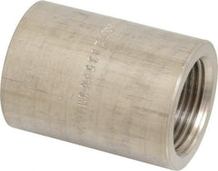 Merit Brass - 1 x 3/4" Grade 316/316L Stainless Steel Pipe Reducer Coupling - FNPT x FNPT End Connections, 3,000 psi - Americas Industrial Supply