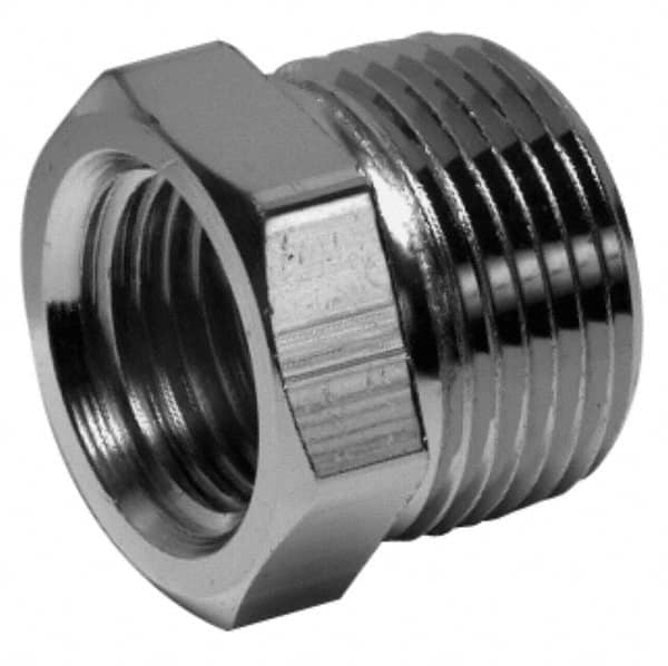 Merit Brass - 1-1/2 x 3/8" Grade 316/316L Stainless Steel Pipe Hex Bushing - MNPT x FNPT End Connections, 3,000 psi - Americas Industrial Supply