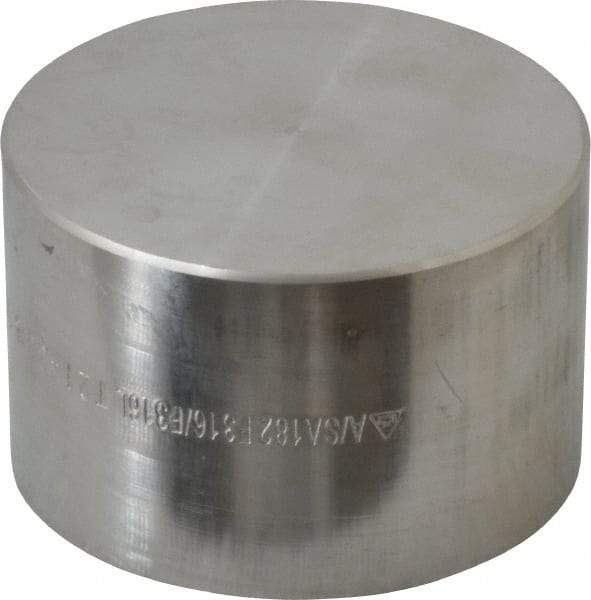Merit Brass - 2" Grade 316/316L Stainless Steel Pipe End Cap - FNPT End Connections, 3,000 psi - Americas Industrial Supply