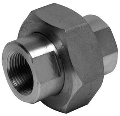 Merit Brass - 1-1/4" Grade 316/316L Stainless Steel Pipe Union - FNPT x FNPT End Connections, 3,000 psi - Americas Industrial Supply