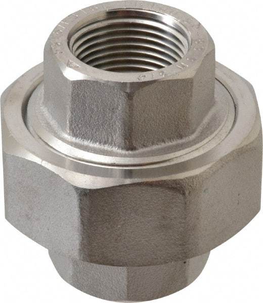 Value Collection - 3/4" Grade 316/316L Stainless Steel Pipe Union - FNPT x FNPT End Connections, 3,000 psi - Americas Industrial Supply
