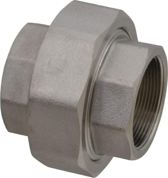 Merit Brass - 2" Grade 316/316L Stainless Steel Pipe Union - FNPT x FNPT End Connections, 3,000 psi - Americas Industrial Supply