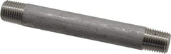 Merit Brass - Schedule 80, 1/4" Pipe x 4" Long, Grade 316/316L Stainless Steel Pipe Nipple - Seamless & Threaded - Americas Industrial Supply